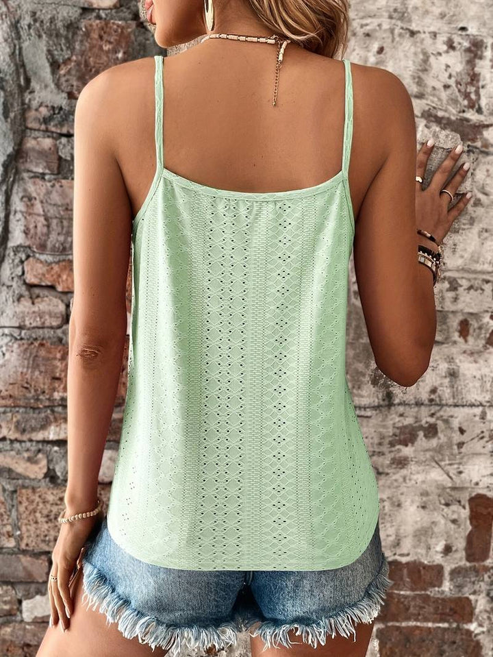 Siena – Lace-Trimmed Sleeveless Summer Top